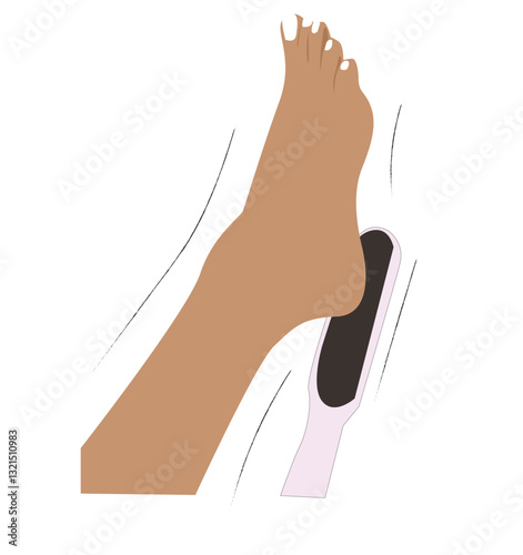Foot heels scraping procedure.foot scrub care