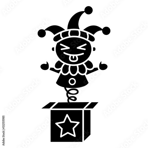 jack in a box toy black.