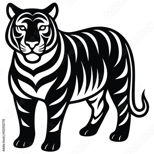 vector illustration of a tiger