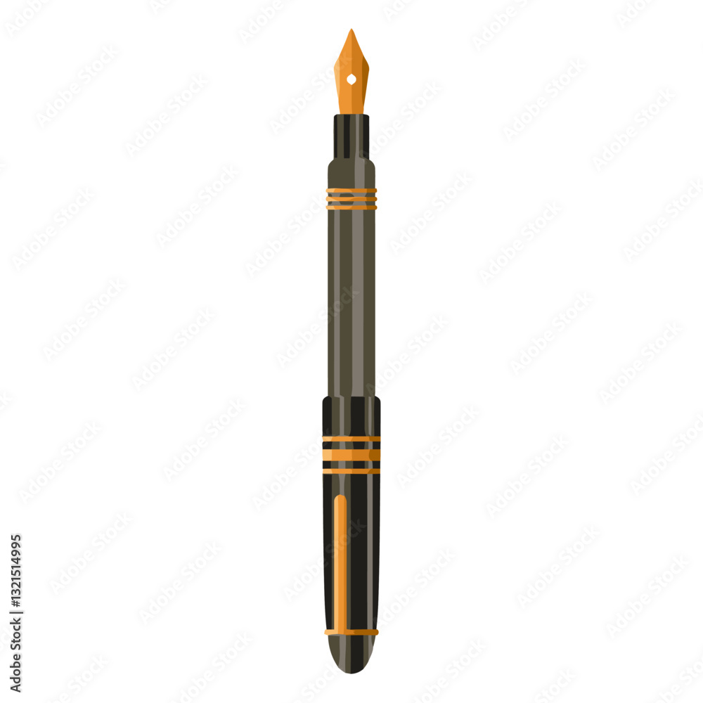 modern quill realistic design illustration. modern quill realistic design illustration.