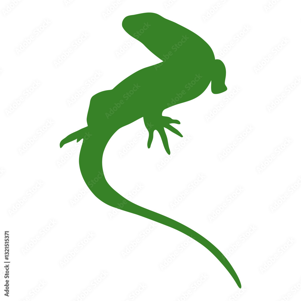 Fototapeta premium lizard simple silhouette.