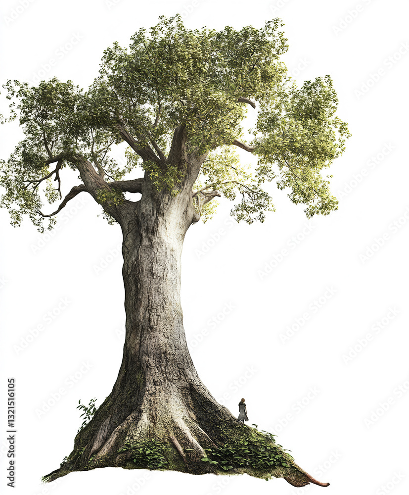 Fototapeta premium whimsical fairytale forest with towering ancient tree