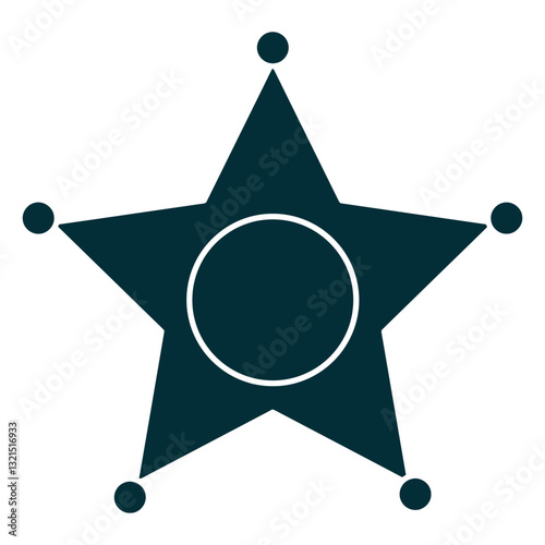wild west sheriff star cut out.