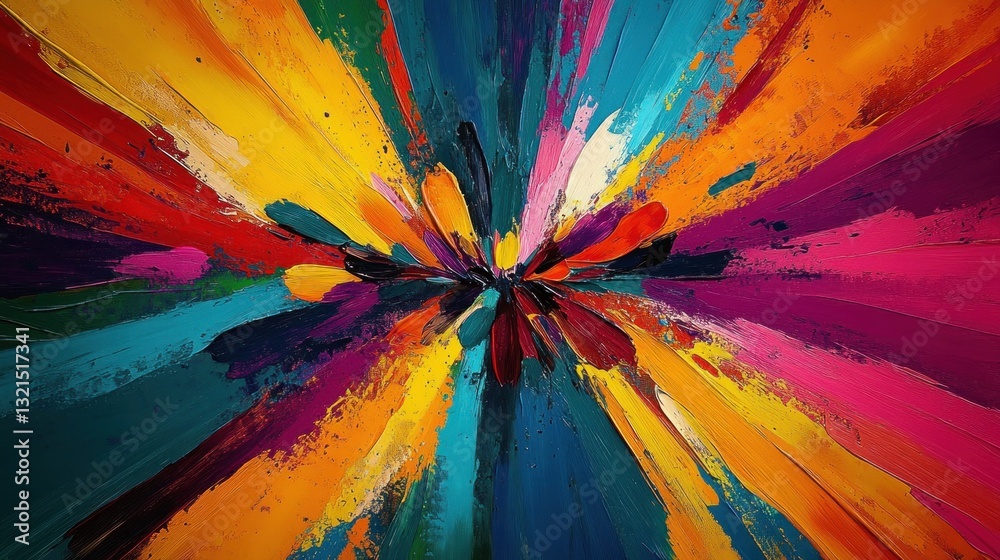 Obraz premium Vibrant Colorful Abstract Explosion Dynamic Background Texture