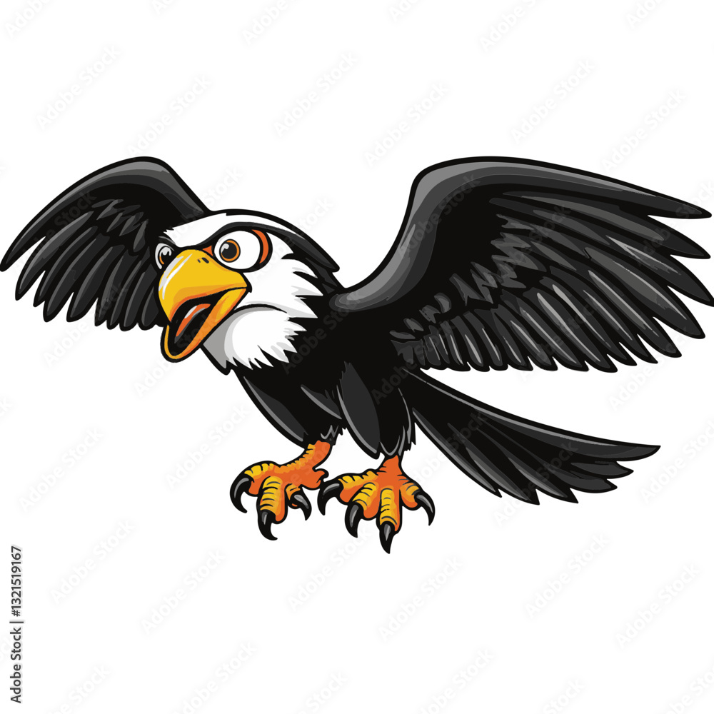 Obraz premium Condor, full body, simple vector logo, white background, black outline, high contrast, 2D flat design, vector illustration, high resolution, high sharpness