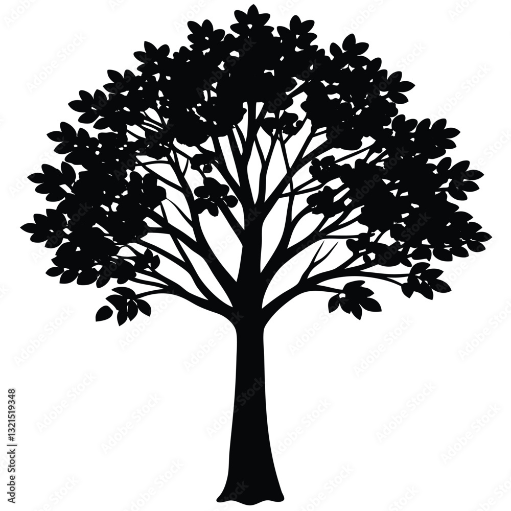Obraz premium tree silhouette vector