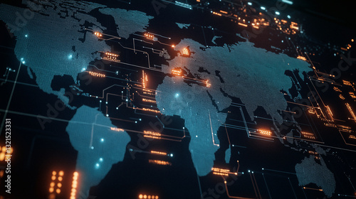 digital world map 