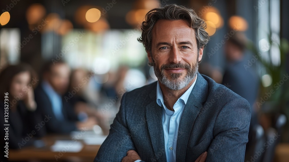 Professional Consultant in Modern Office Setting with Confident Expression Professional Consultant in Modern Office Setting with Confident Expression