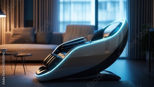 Futuristic Massage Chair in Modern Living Room
