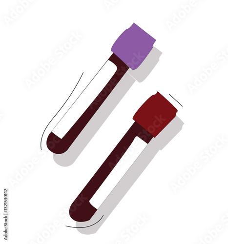 blood sample in glass tube