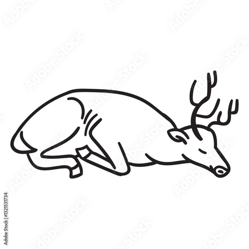 stroke deer sleeping.