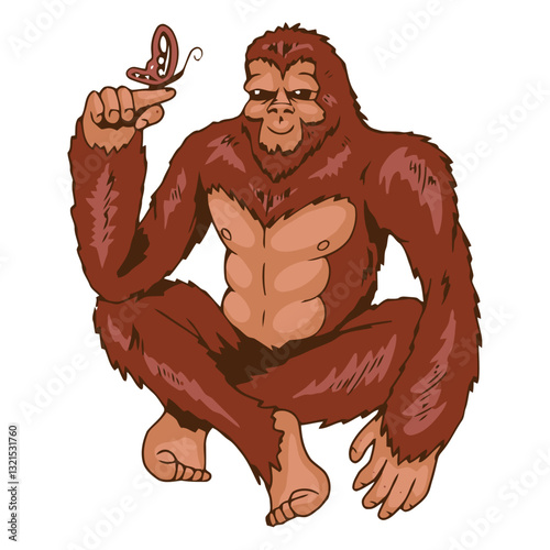 sasquatch butterfly character.