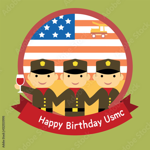 Celebrating USA marine corps  