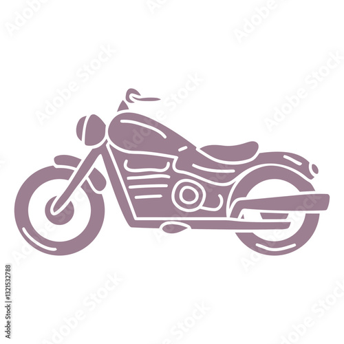 purple motorbike cut out.