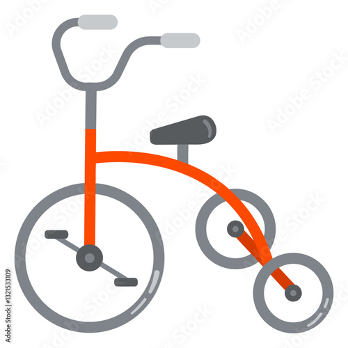 tricycle flat circus icons.