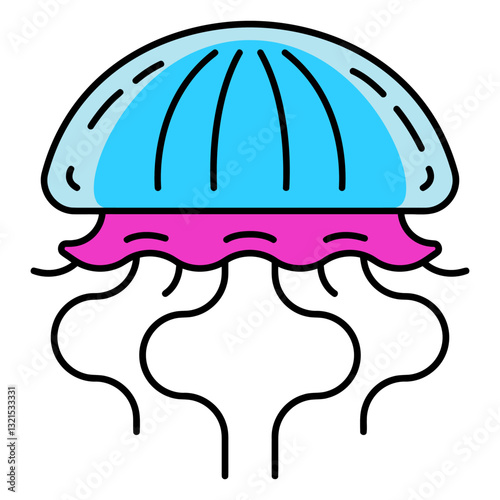 a bioluminescent jellyfish.