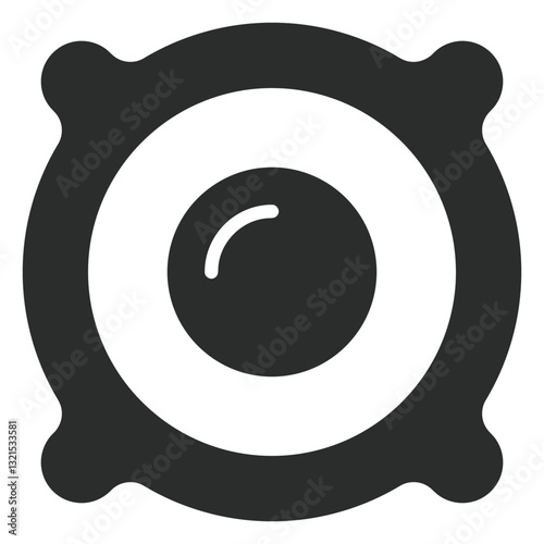speaker driver flat icon.