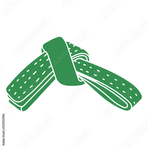 karate cut out green belt.