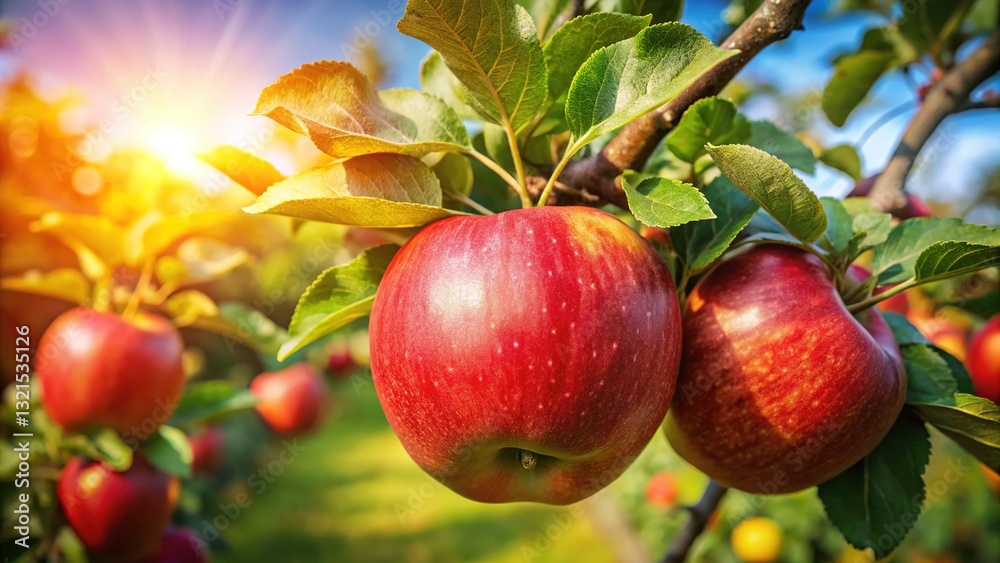 Obraz premium Farm-fresh apple picking: autumn harvest bounty.