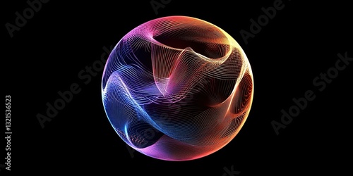 Abstract illustration of sound waves forming an orb, representing the sphere's effect on aura and energy