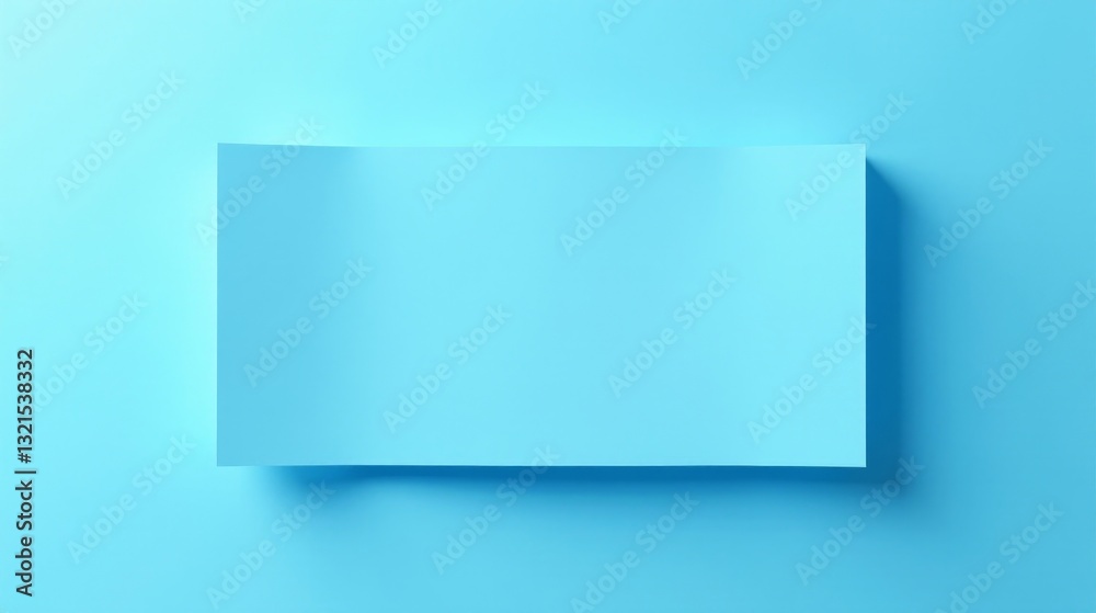 A Pale Blue Rectangular Shape on a Matching Background, Minimalist Design for Blank Advertisement or Presentation