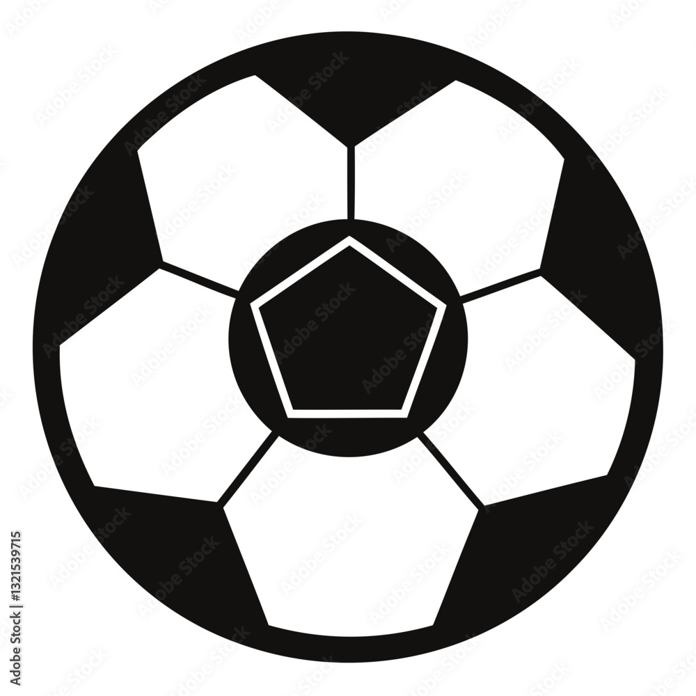 Soccer Ball icon black silhouette vector illustration isolated on a transparent background Soccer Ball icon black silhouette vector illustration isolated on a transparent background