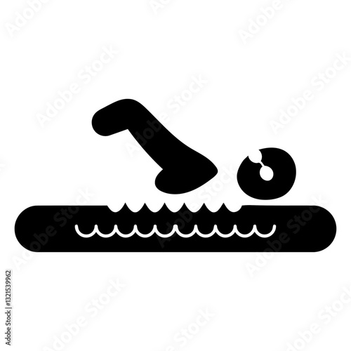 swimming paralympic sport silhouette.
