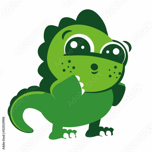 cute baby dino character cartoon.