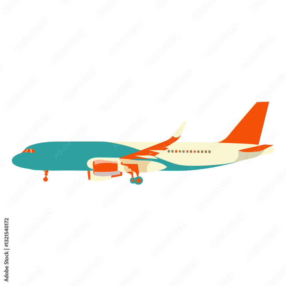 Fototapeta premium a811c934 plane aeroplane airplane wing illustration.