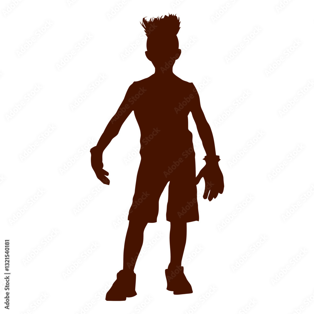 Fototapeta premium teen standing silhouette.