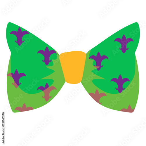 bow bow tie heraldry flat.