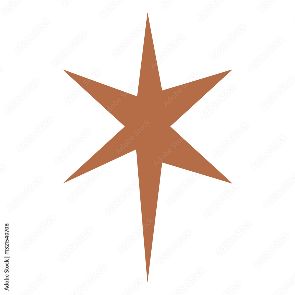 Obraz premium red star sparkle flat.