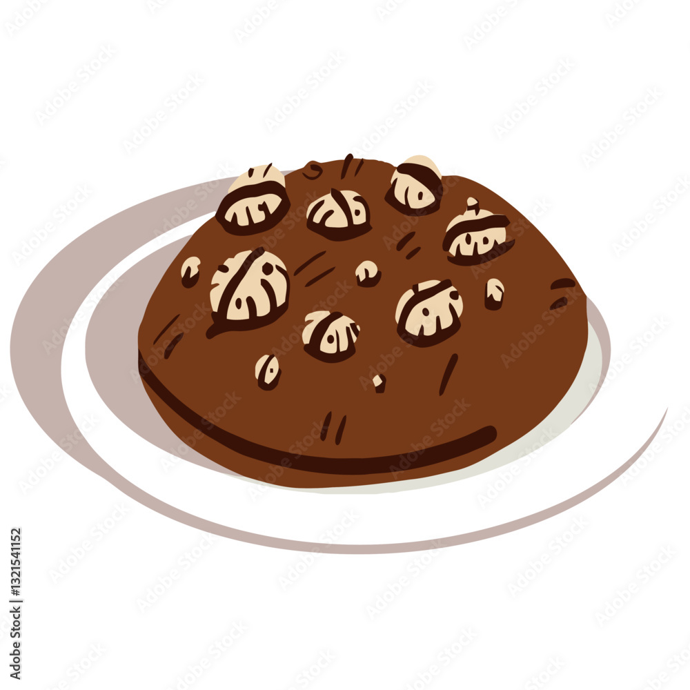 Fototapeta premium chocolatte cereal cookie isometric.