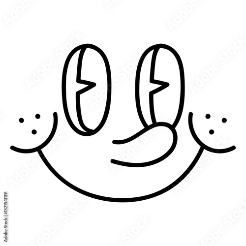  jovial cartoon visage.