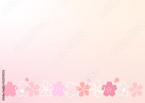 桜の背景イラスト
