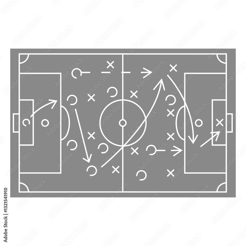 Fototapeta premium soccer strategy board.