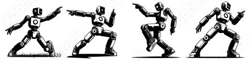 Four vectors of dancing robots
