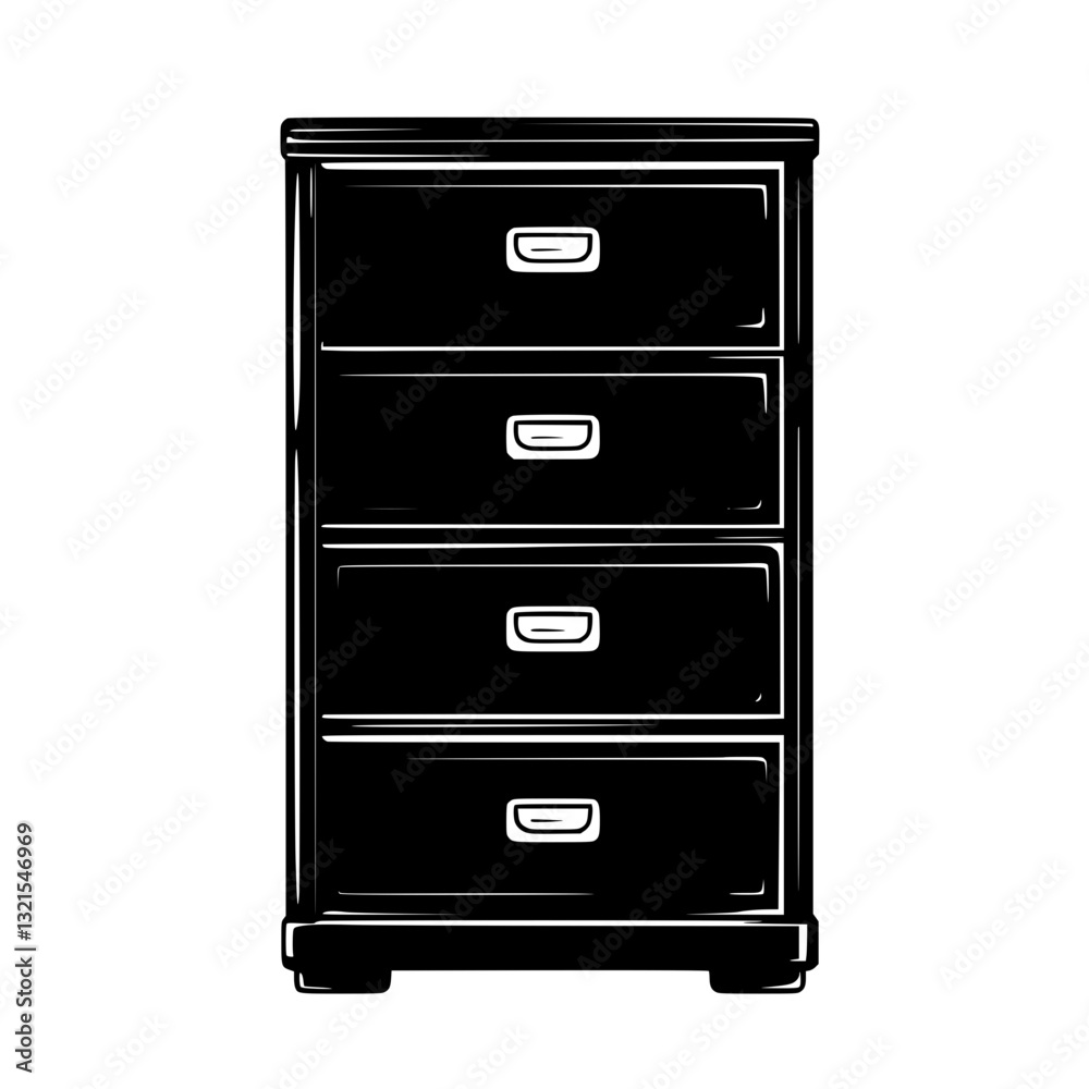American Traditional Filing cabinet, furniture vector art, interior design American Traditional Filing cabinet, furniture vector art, interior design