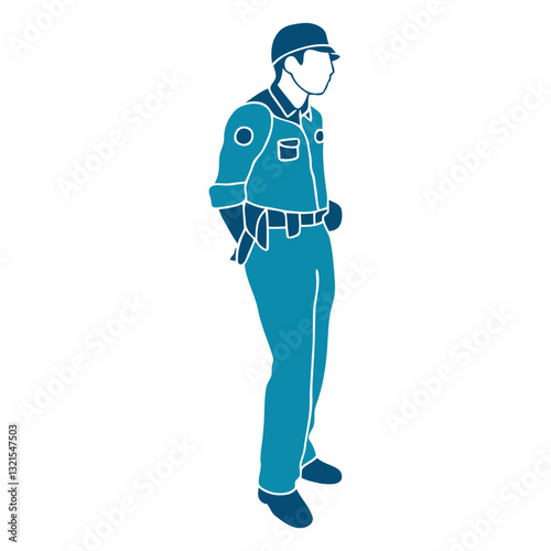 law cop policeman illustration.