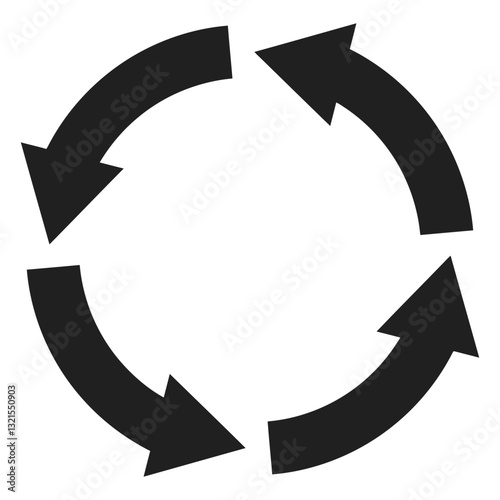  four thick arrows circle circle element.