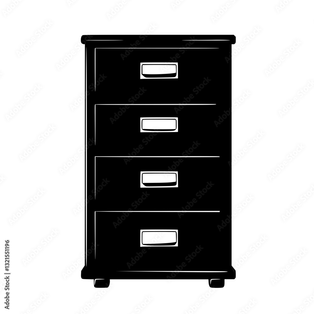 Mediterranean Filing cabinet, furniture vector art, interior design Mediterranean Filing cabinet, furniture vector art, interior design