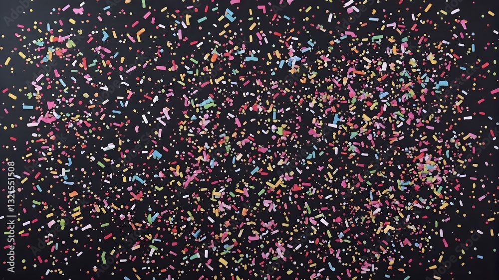 Burst of Celebratory Confetti: A vibrant explosion of colorful confetti against a dark backdrop, capturing a moment of joyful festivity and celebration. Burst of Celebratory Confetti: A vibrant explosion of colorful confetti against a dark backdrop, capturing a moment of joyful festivity and celebration.