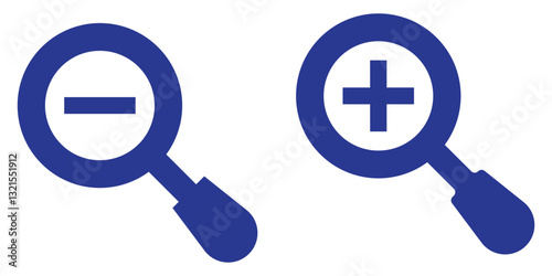 Magnifier glass search icon vector. discovery symbol. find collection set icons with active and inactive versions. EPS 10.