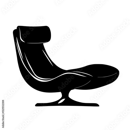 Modern Recliner, furniture vector art, interior design