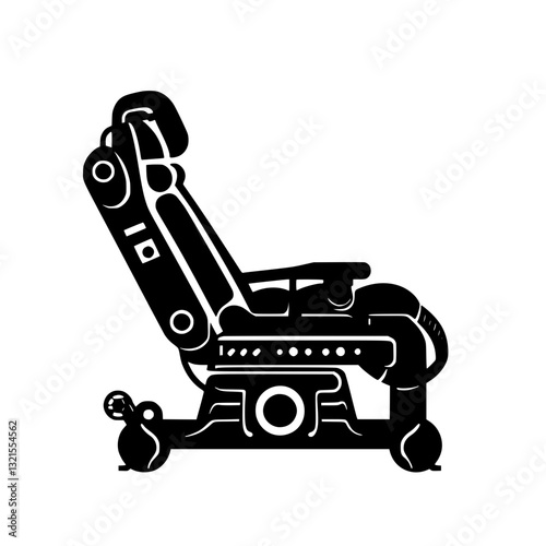 Steampunk Recliner, furniture vector art, interior design