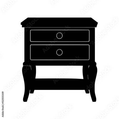 Tuscan Nightstand, furniture vector art, interior design