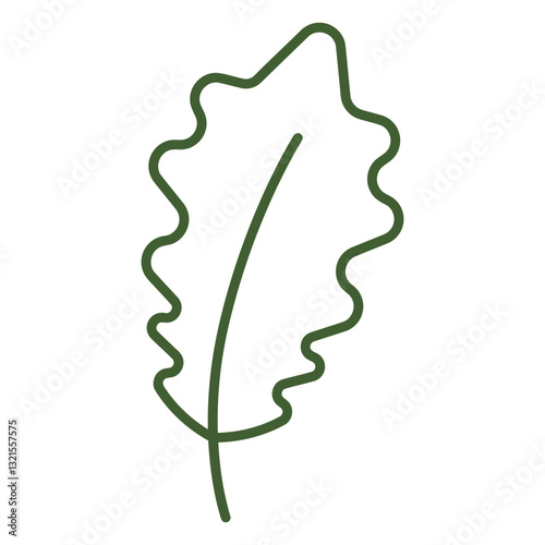 curvy leaf icon.
