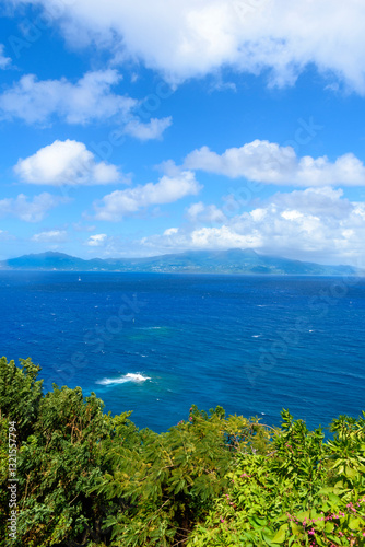 Obraz na płótnie View on Guadeloupe from Terre de Haut island w salonie