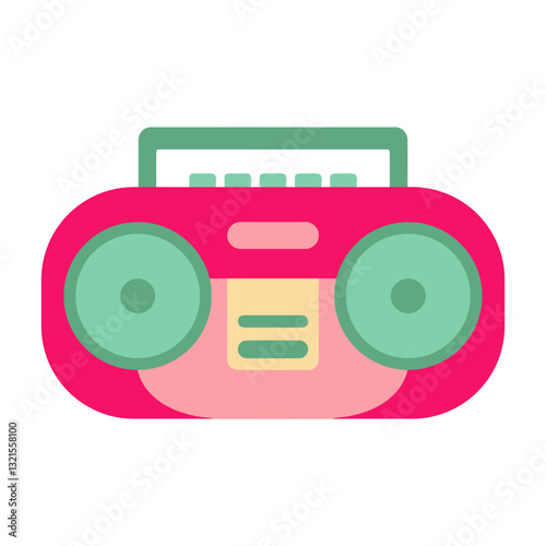 portable radio casette flat sticker.