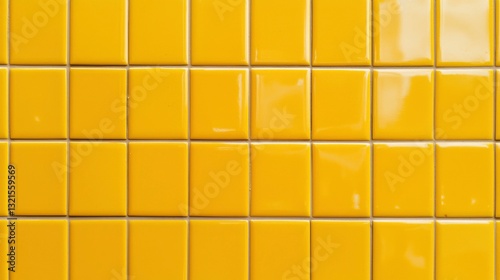 Bright yellow square tiles